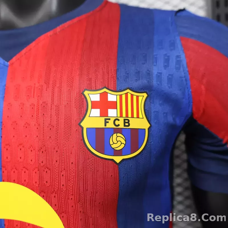 26-27 Barcelona Home Player Version Soccer Jersey - detail