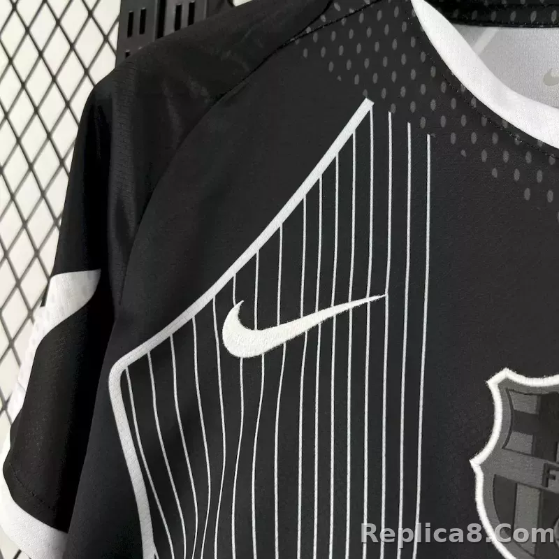 25-26 Barcelona Black Special Edition Soccer Shirt - detail