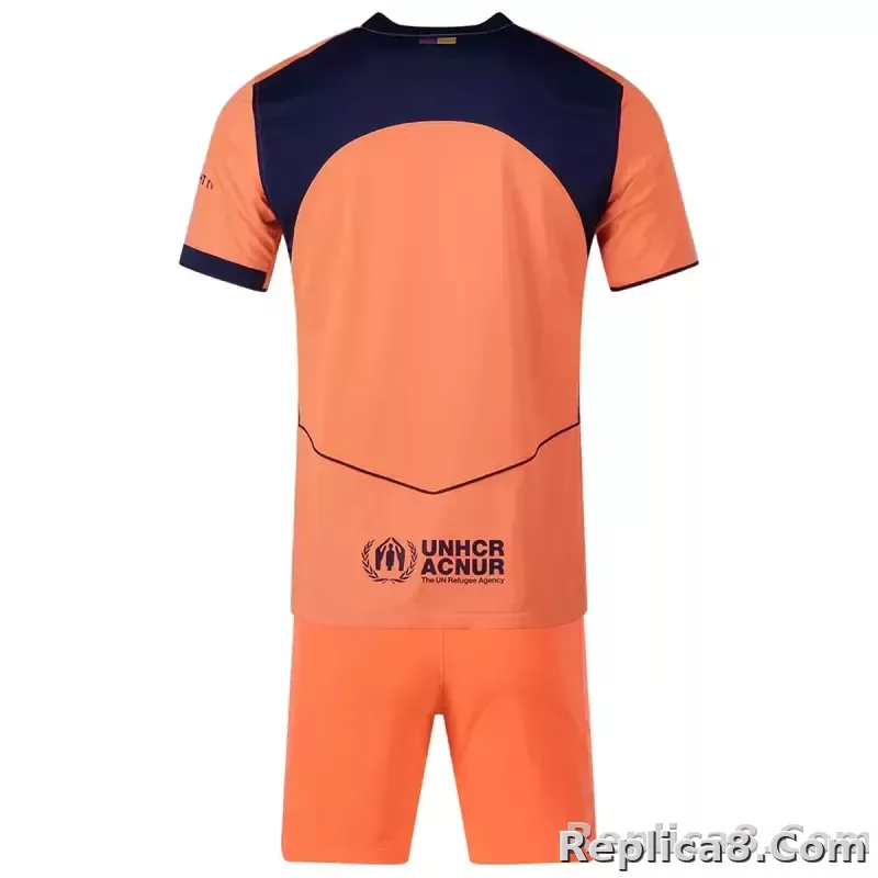 25-26 Barcelona Third Away Soccer Kids Kit Jersey+Shorts - detail