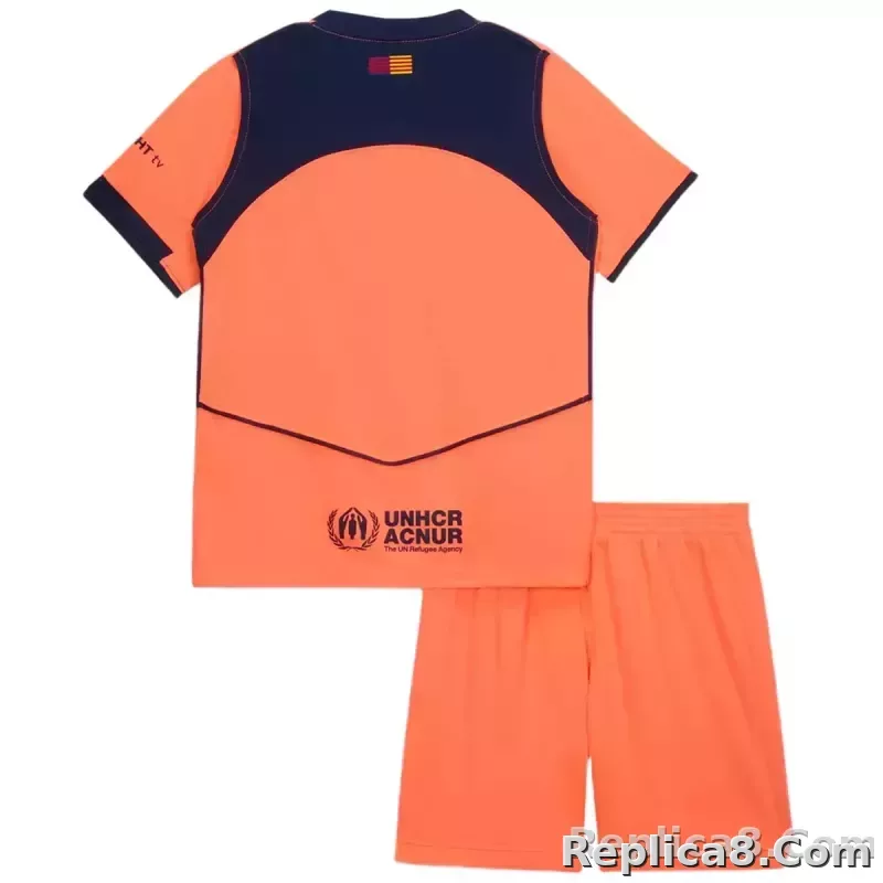 25-26 Barcelona Third Away Soccer Kids Kit Jersey+Shorts - detail
