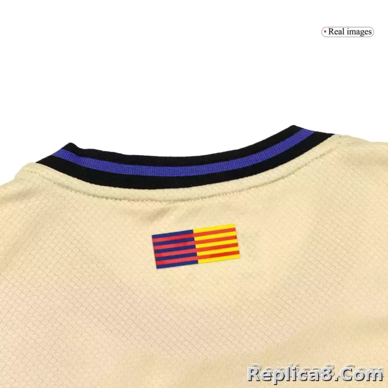 25-26 Barcelona Away Soccer Full Kids Kit Jersey+Shorts+Socks - detail
