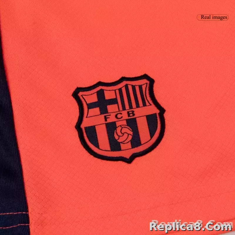 25-26 Barcelona Third Away Soccer Full Kids Kit Jersey+Shorts+Socks - detail