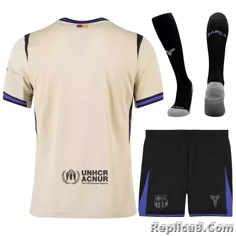 25-26 Barcelona Away Soccer Full Kit Jersey+Shorts - detail