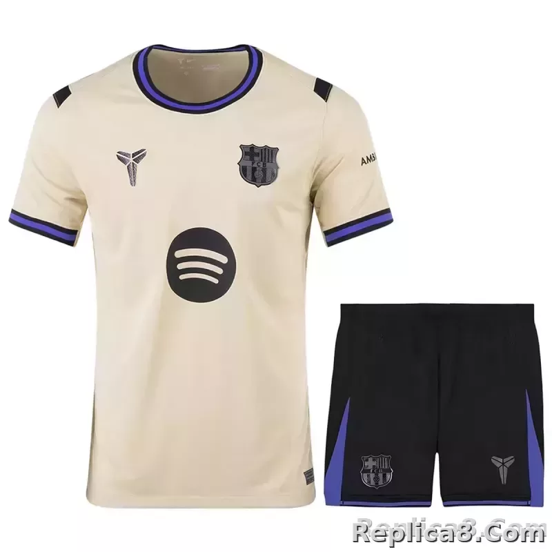 25-26 Barcelona Away Soccer Full Kit Jersey+Shorts - detail