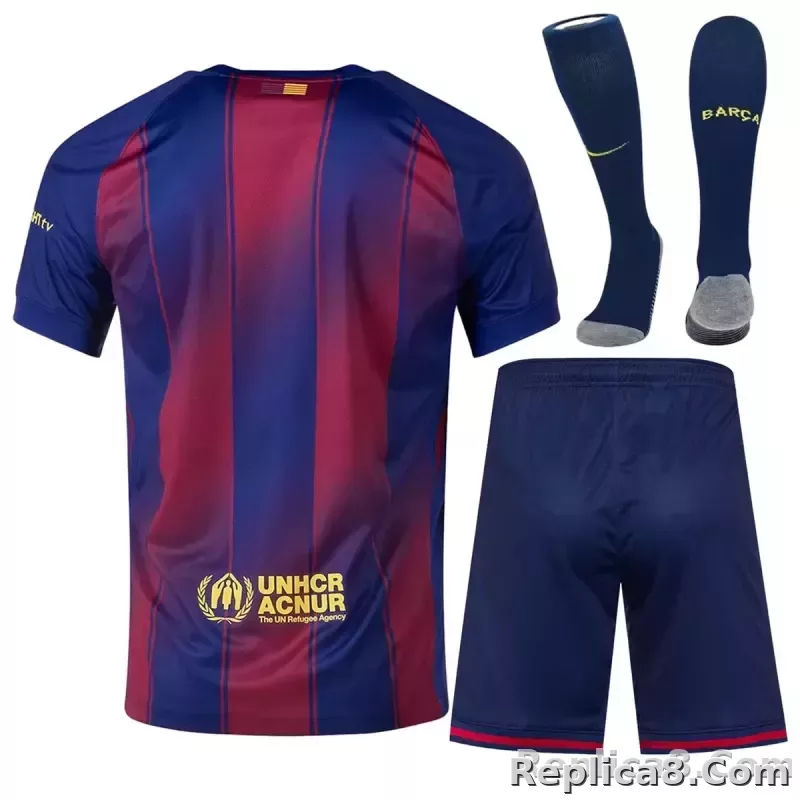 25-26 Barcelona Home Soccer Full Kit Jersey+Shorts+Socks - detail
