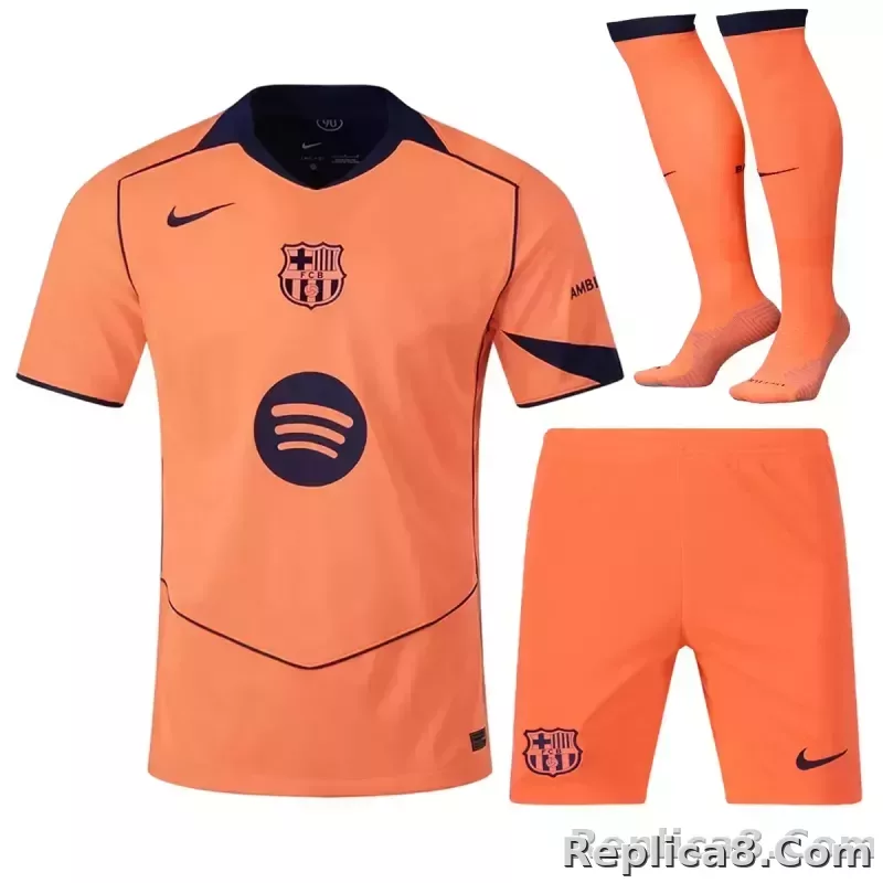 25-26 Barcelona Third Away Full Soccer Kit Jersey+Shorts+Socks