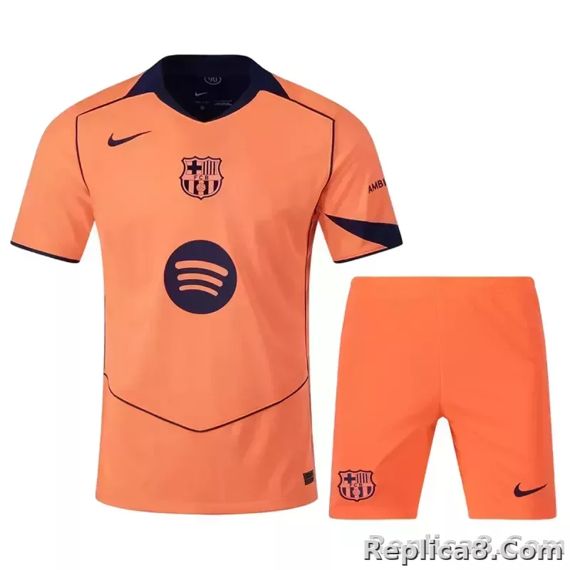 25-26 Barcelona Third Away Soccer Kit Jersey+Shorts