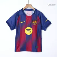 25-26 Barcelona Red Blue Home Soccer Full Kids Kit Jersey+Shorts+Socks - view 4