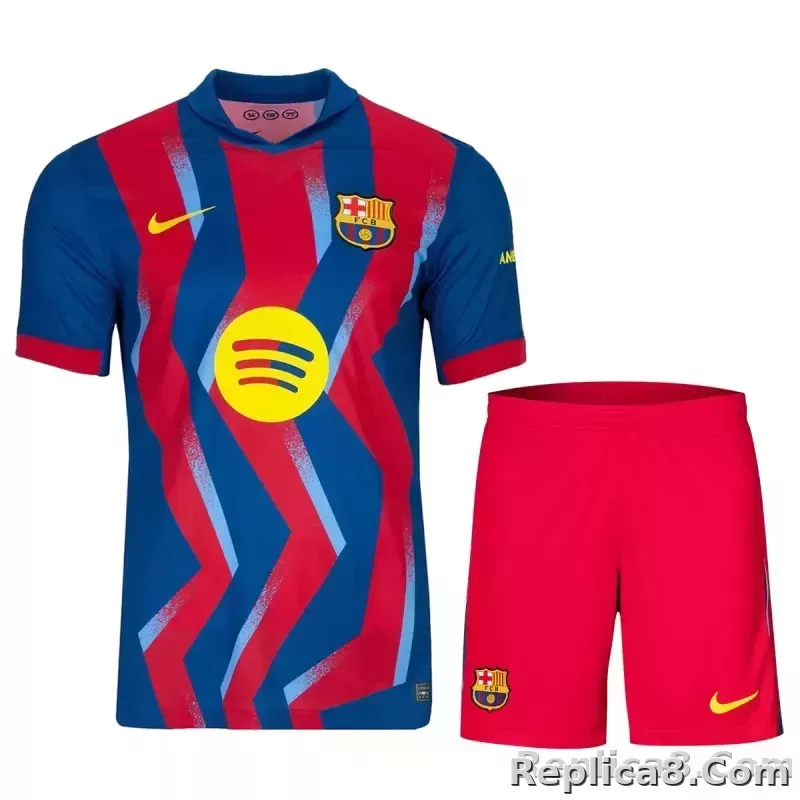 25-26 Barcelona Fourth 'El Clásico' Soccer Kit Jersey+Shorts