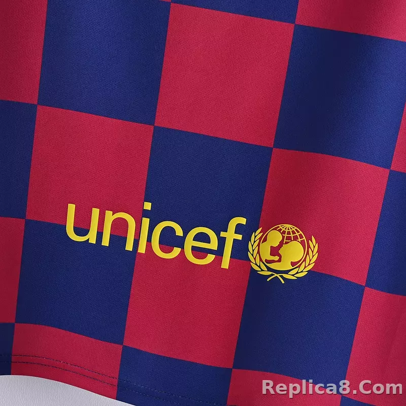 2019-20 Barcelona Home Soccer Retro Jersey - detail