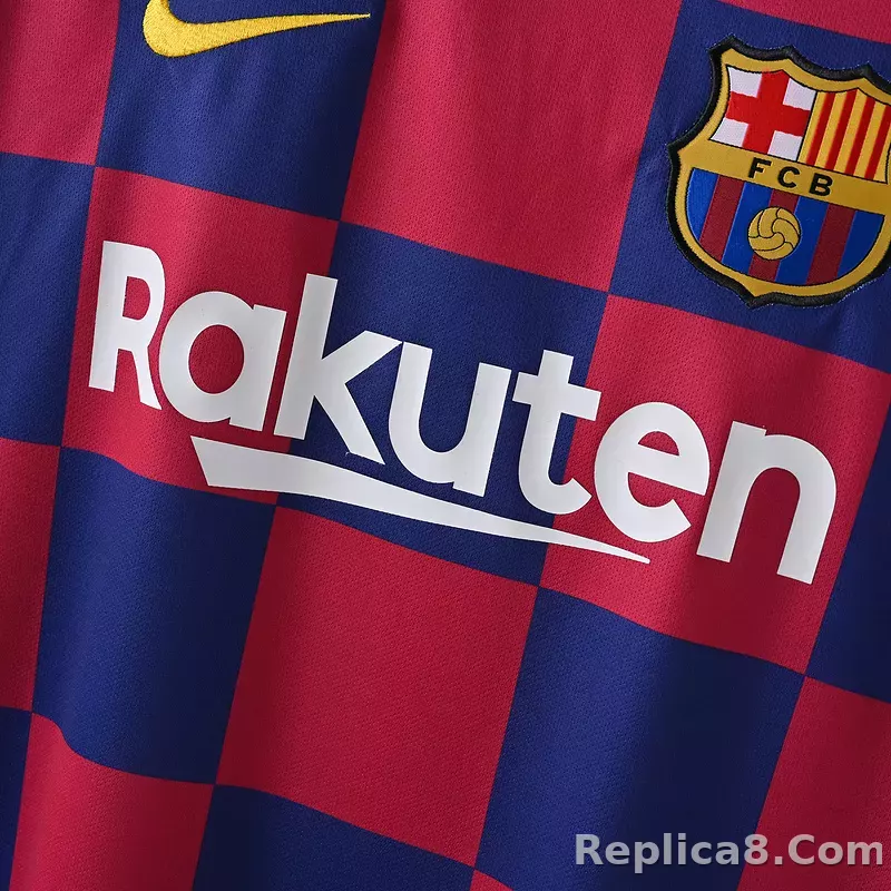 2019-20 Barcelona Home Soccer Retro Jersey - detail