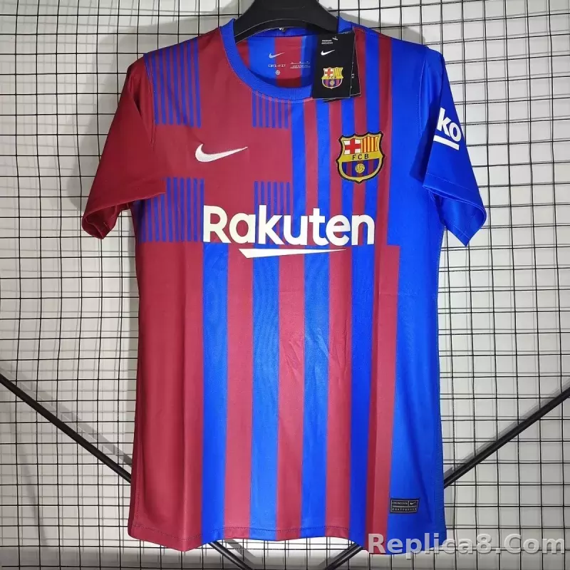 2021-22 Barcelona Home Soccer Retro Jersey