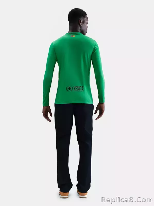 25-26 Barcelona Goalkeeper Soccer Jersey Long Sleeve Green - detail
