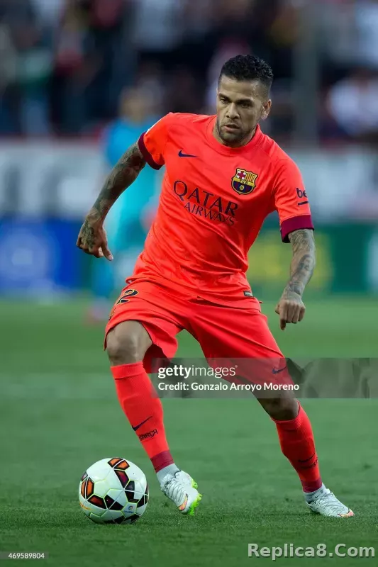14-15 Barcelona Away Retro Jersey Player Version Pink - detail