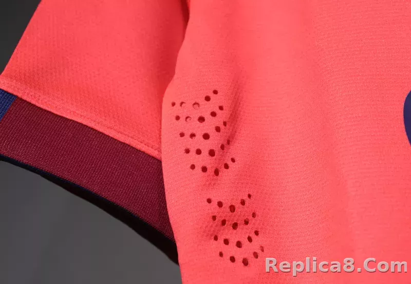 14-15 Barcelona Away Retro Jersey Player Version Pink - detail