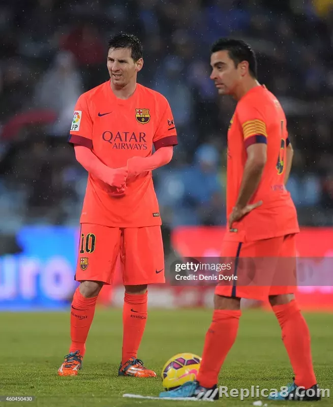 14-15 Barcelona Away Retro Jersey Player Version Pink - detail