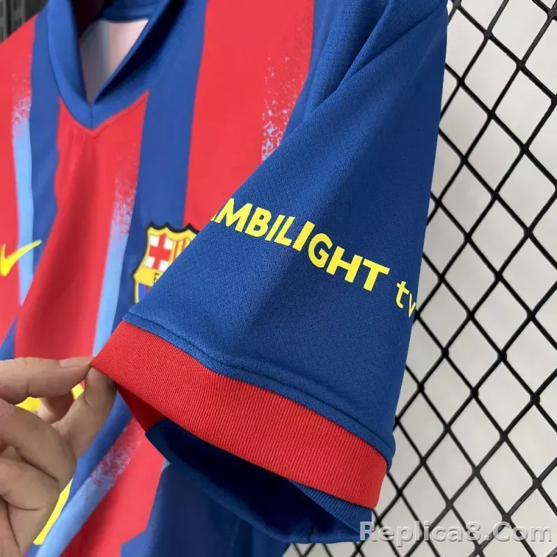 25-26 Barcelona SUPERCOPA Fourth Away Soccer Shirt - detail