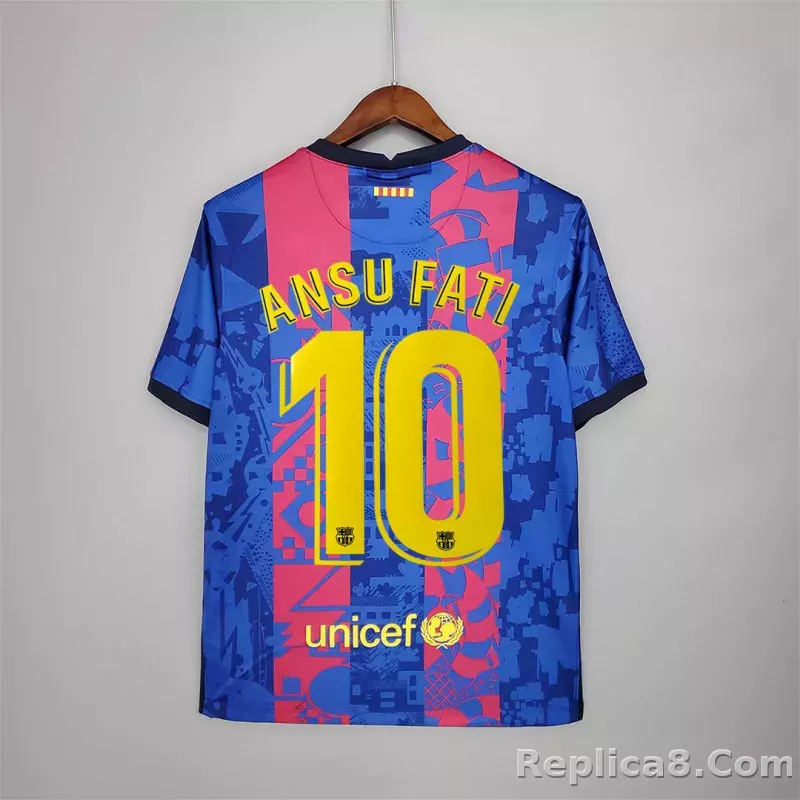 2021-22 Barcelona Third Away Soccer Jersey - detail