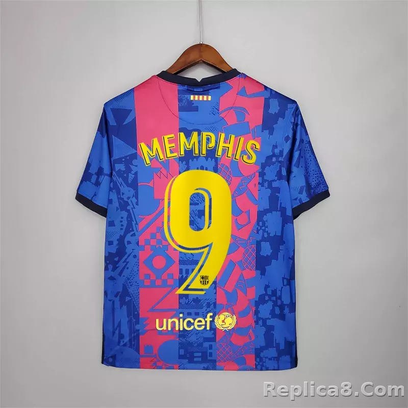 2021-22 Barcelona Third Away Soccer Jersey - detail
