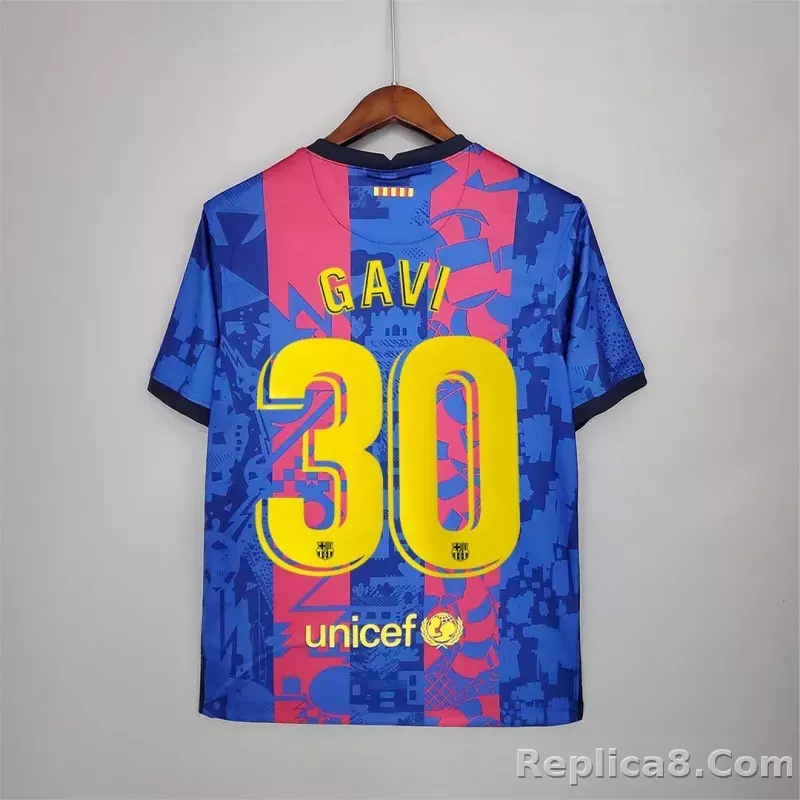 2021-22 Barcelona Third Away Soccer Jersey - detail