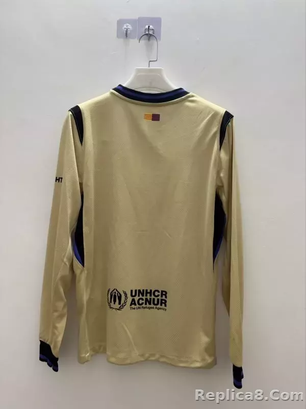 25-26 Barcelona Away Soccer Jersey Long Sleeve - detail
