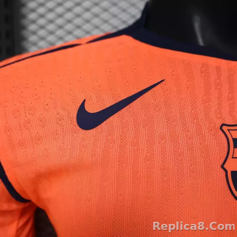 25-26 Barcelona Third Away Player Version Soccer Jersey Long Sleeve - detail