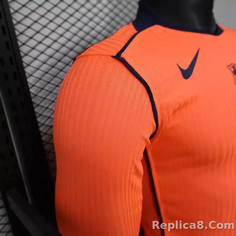 25-26 Barcelona Third Away Player Version Soccer Jersey Long Sleeve - detail