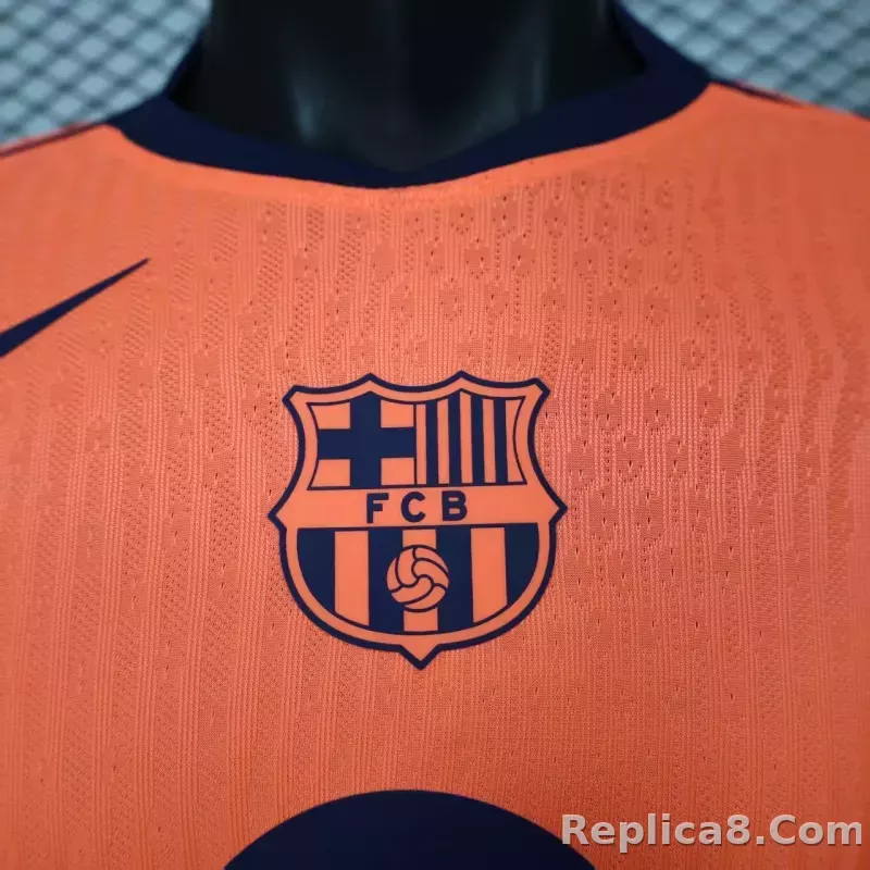 25-26 Barcelona Third Away Player Version Soccer Jersey Long Sleeve - detail