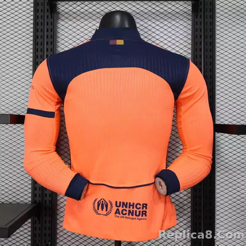 25-26 Barcelona Third Away Player Version Soccer Jersey Long Sleeve - detail