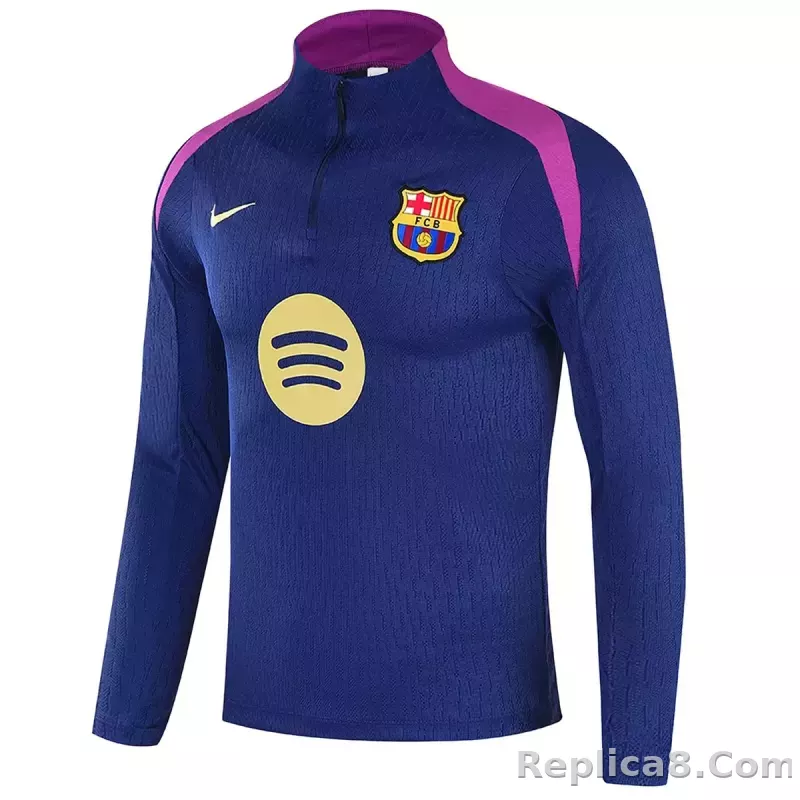 25-26 Barcelona 1/4 Zipper Sweat Kit(Top+Pants) Navy - detail