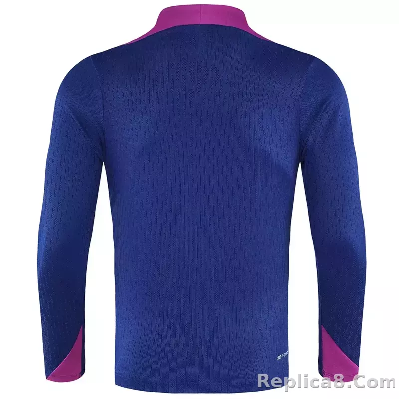 25-26 Barcelona 1/4 Zipper Sweat Kit(Top+Pants) Navy - detail