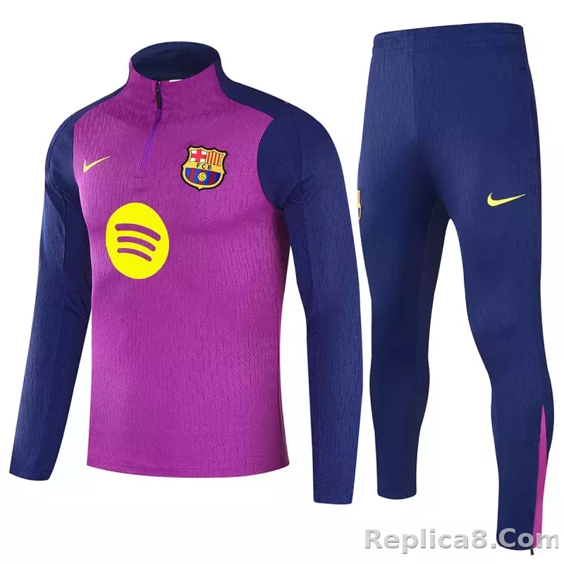 25-26 Barcelona 1/4 Zipper Sweat Kit(Top+Pants) Purple