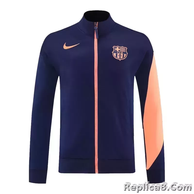 25-26 Barcelona Training Tracksuit Kit(Jacket+Pants) Navy&Orange - detail