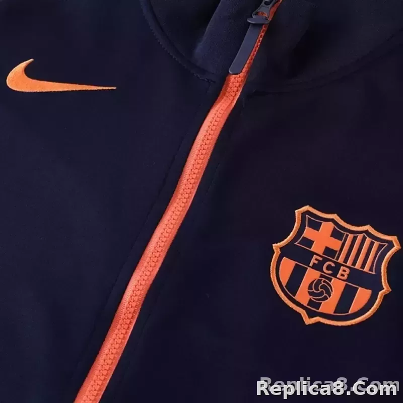 25-26 Barcelona Training Tracksuit Kit(Jacket+Pants) Navy&Orange - detail
