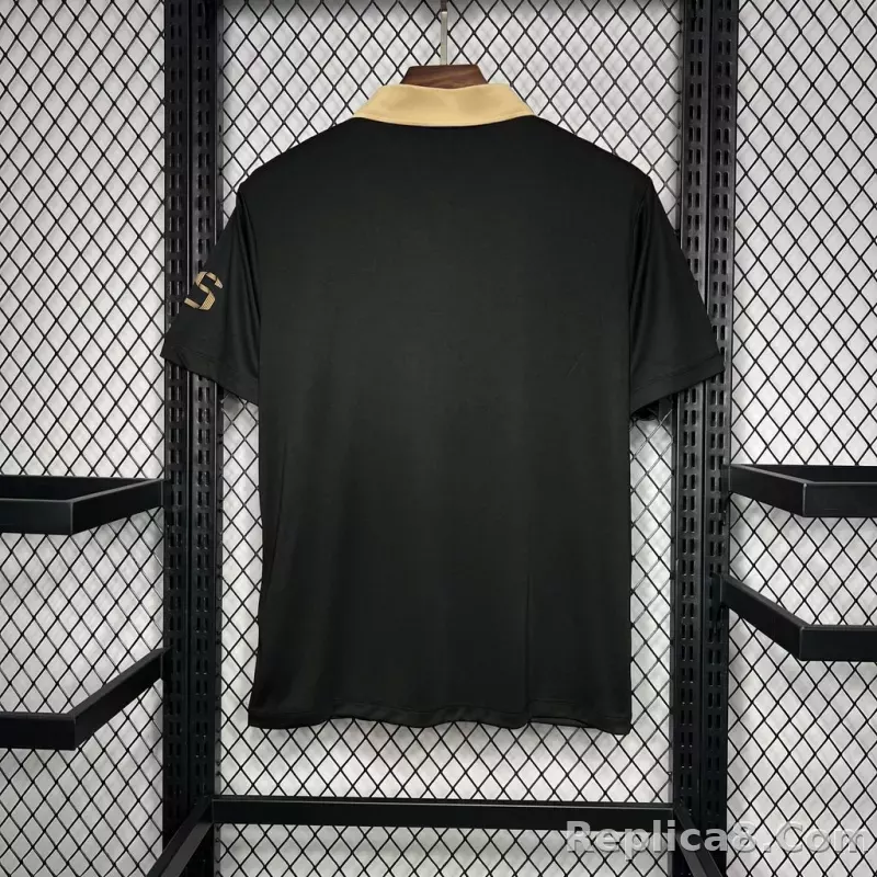 24-25 Barcelona Special Black Polo Soccer Jersey - detail