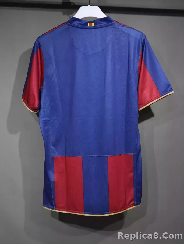 07-08 Barcelona Home Retro Jersey Player Edition - detail