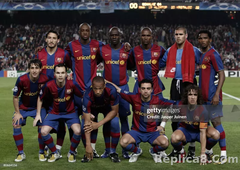 07-08 Barcelona Home Retro Jersey Player Edition - detail
