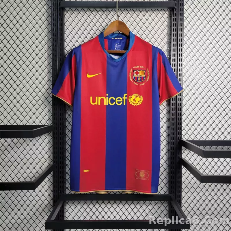 07-08 Barcelona Home Retro Jersey 50-Years Anniversary