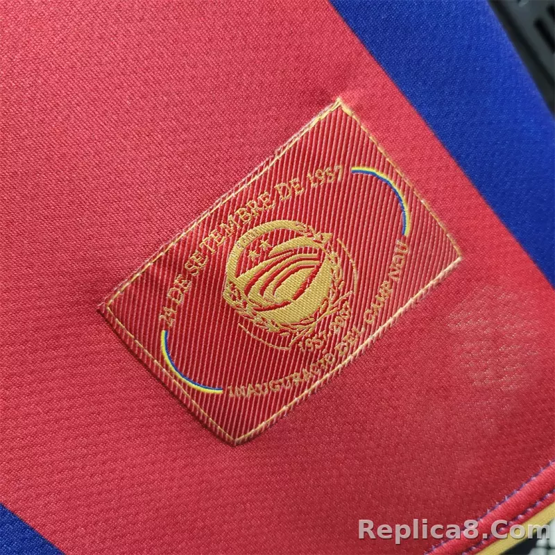 07-08 Barcelona Home Retro Jersey 50-Years Anniversary - detail