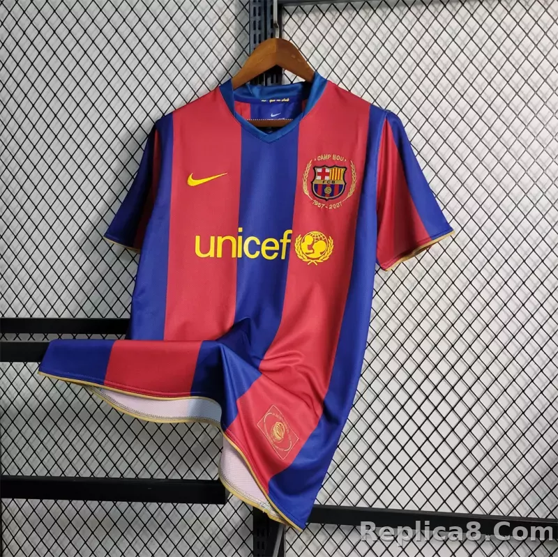 07-08 Barcelona Home Retro Jersey 50-Years Anniversary - detail