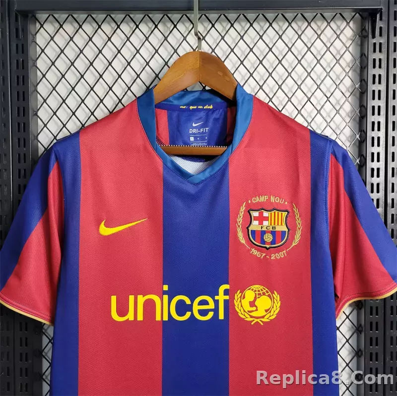 07-08 Barcelona Home Retro Jersey 50-Years Anniversary - detail