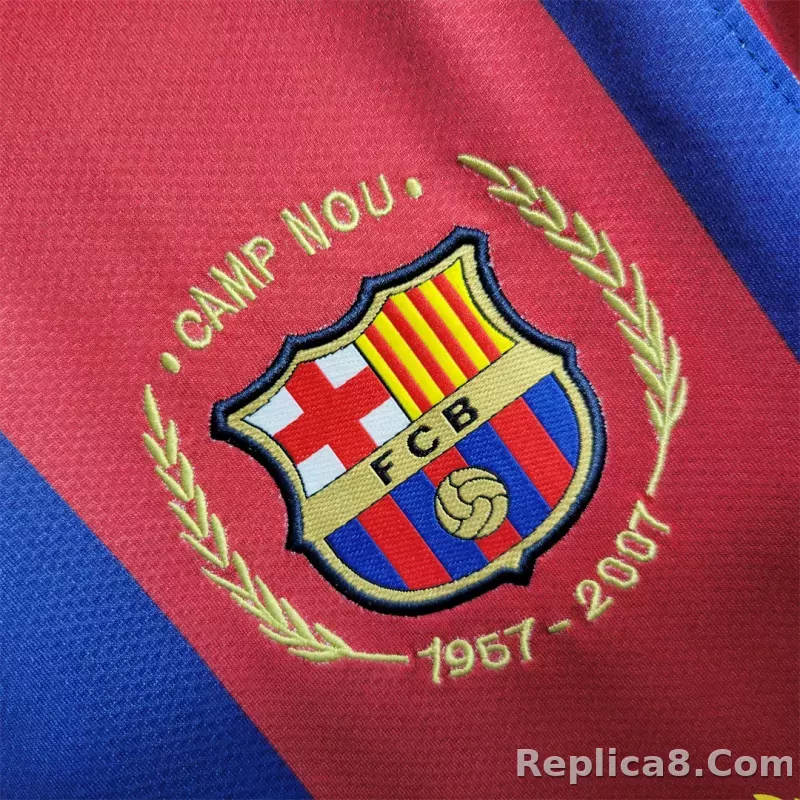 07-08 Barcelona Home Retro Jersey 50-Years Anniversary - detail
