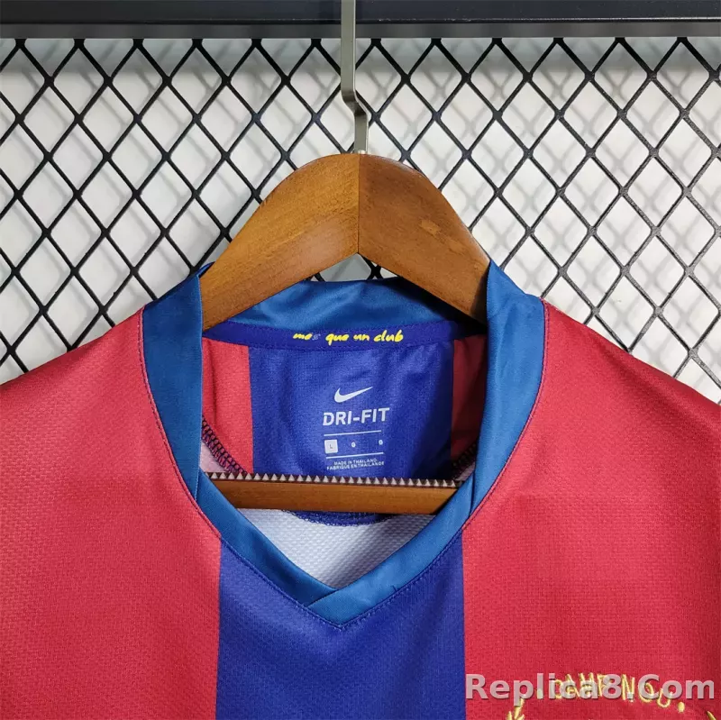 07-08 Barcelona Home Retro Jersey 50-Years Anniversary - detail