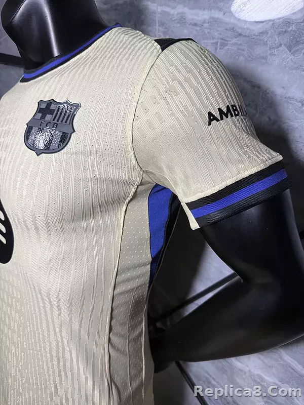 25-26 Barcelona Away Player Version Soccer Jersey Correct Logo - detail