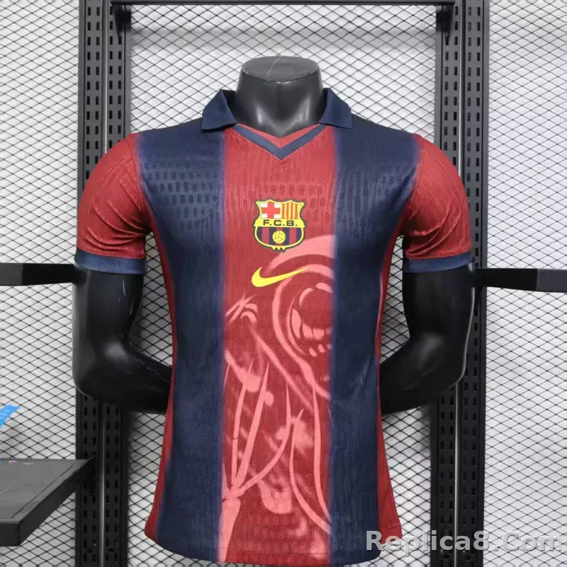 CJ X FC BARCELONA RETRO 2000/01 HOME SKELETON JERSEY