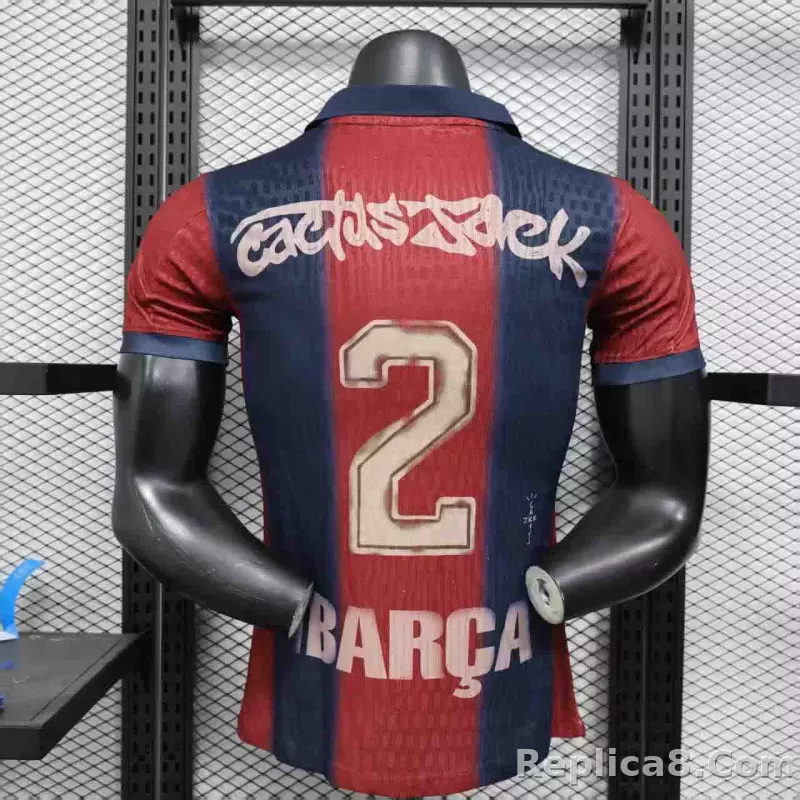 CJ X FC BARCELONA RETRO 2000/01 HOME SKELETON JERSEY - detail