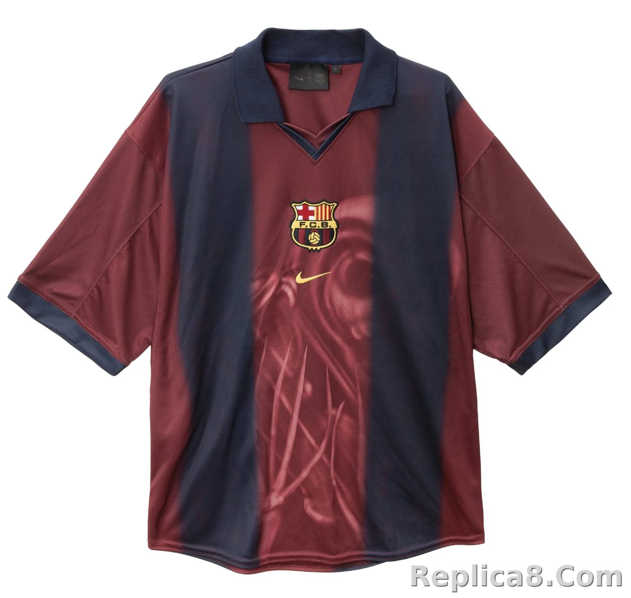 CJ X FC BARCELONA RETRO 2000/01 HOME SKELETON JERSEY - detail