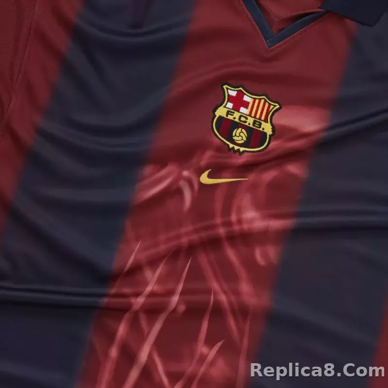 CJ X FC BARCELONA RETRO 2000/01 HOME SKELETON JERSEY - detail