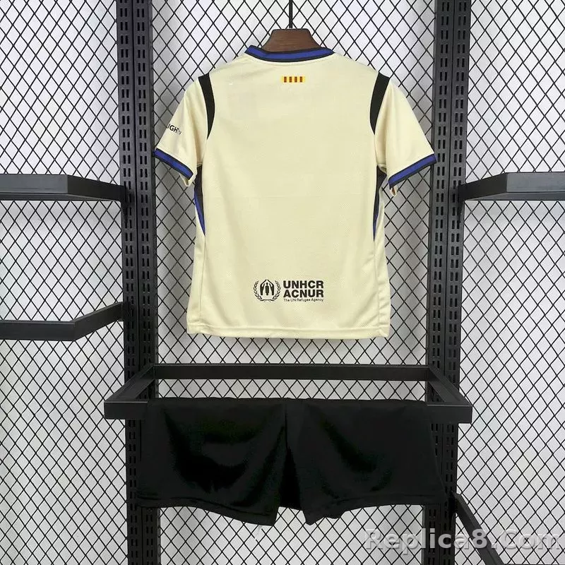 25-26 Barcelona Away Soccer Kids Kit Jersey+Shorts - detail