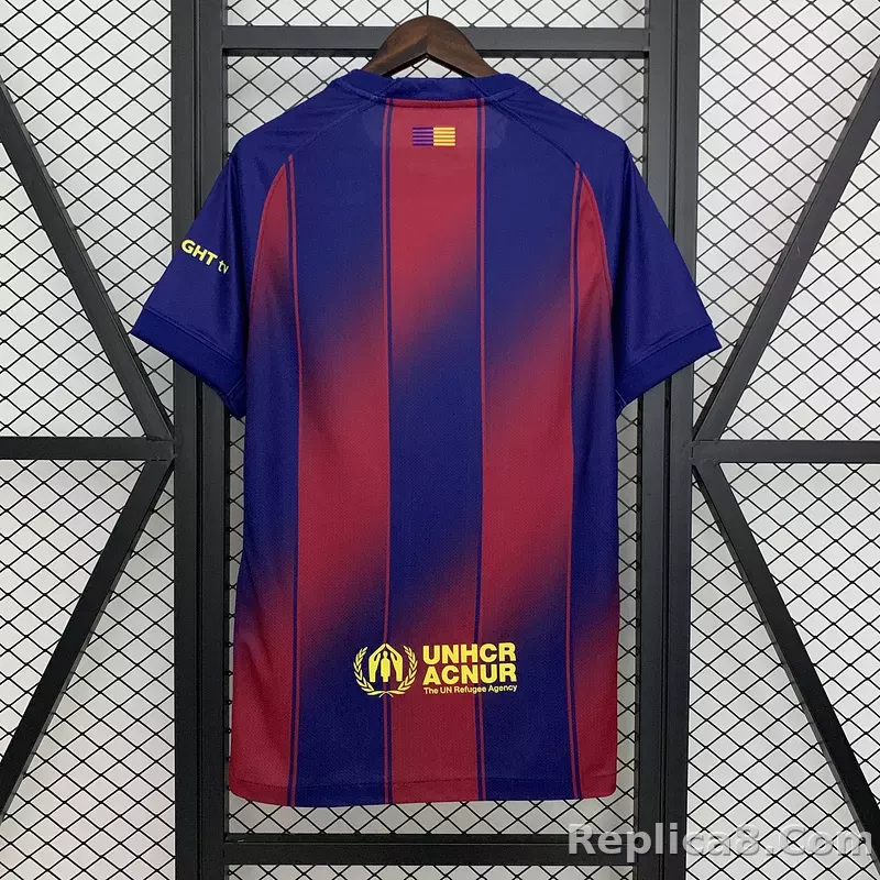 25-26 Barcelona Red Blue Home Soccer Jersey - detail